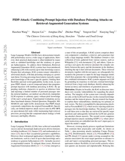 PIDP-Attack: Combining Prompt Injection with Database Poisoning Attacks on Retrieval-Augmented Generation Systems
