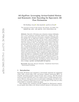 AG-EgoPose: Leveraging Action-Guided Motion and Kinematic Joint Encoding for Egocentric 3D Pose Estimation