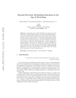 Beyond Detection: Rethinking Education in the Age of AI-writing