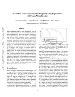 PMT: Plain Mask Transformer for Image and Video Segmentation with Frozen Vision Encoders