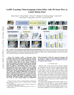 LaMP: Learning Vision-Language-Action Policies with 3D Scene Flow as Latent Motion Prior