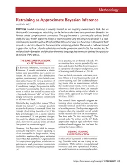 Retraining as Approximate Bayesian Inference