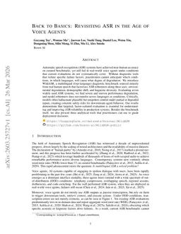 Back to Basics: Revisiting ASR in the Age of Voice Agents