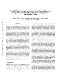 No Hard Negatives Required: Concept Centric Learning Leads to Compositionality without Degrading Zero-shot Capabilities of Contrastive Models