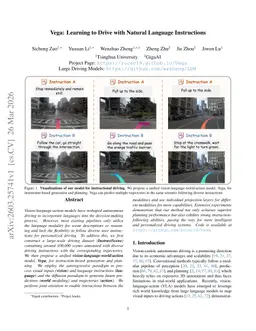 Vega: Learning to Drive with Natural Language Instructions