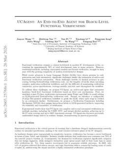 UCAgent: An End-to-End Agent for Block-Level Functional Verification