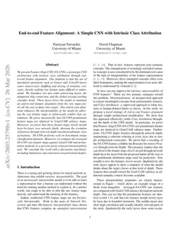 End-to-end Feature Alignment: A Simple CNN with Intrinsic Class Attribution