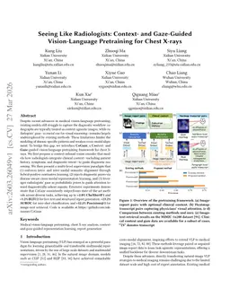 Seeing Like Radiologists: Context- and Gaze-Guided Vision-Language Pretraining for Chest X-rays