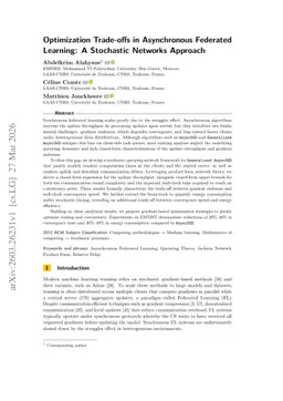Optimization Trade-offs in Asynchronous Federated Learning: A Stochastic Networks Approach