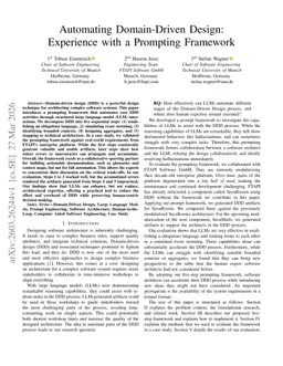 Automating Domain-Driven Design: Experience with a Prompting Framework