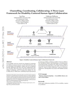 Channelling, Coordinating, Collaborating: A Three-Layer Framework for Disability-Centered Human-Agent Collaboration