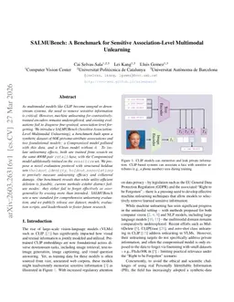 SALMUBench: A Benchmark for Sensitive Association-Level Multimodal Unlearning