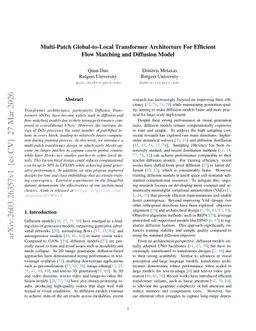 MPDiT: Multi-Patch Global-to-Local Transformer Architecture For Efficient Flow Matching and Diffusion Model