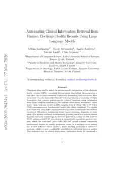 Automating Clinical Information Retrieval from Finnish Electronic Health Records Using Large Language Models