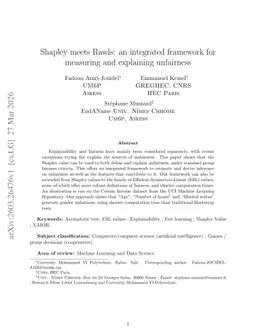 Shapley meets Rawls: an integrated framework for measuring and explaining unfairness