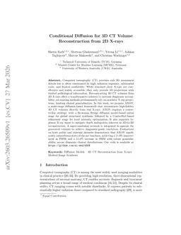 Conditional Diffusion for 3D CT Volume Reconstruction from 2D X-rays