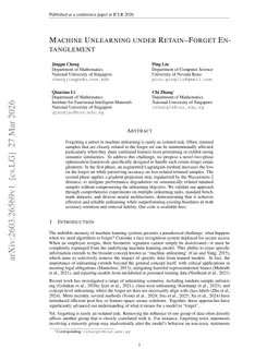 Machine Unlearning under Retain-Forget Entanglement