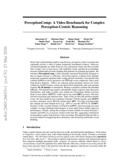 PerceptionComp: A Video Benchmark for Complex Perception-Centric Reasoning