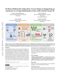 AI Meets Mathematics Education: A Case Study on Supporting an Instructor in a Large Mathematics Class with Context-Aware AI