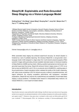 SleepVLM: Explainable and Rule-Grounded Sleep Staging via a Vision-Language Model