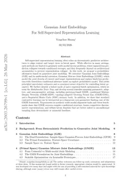Gaussian Joint Embeddings For Self-Supervised Representation Learning