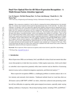 Dual-View Optical Flow for 4D Micro-Expression Recognition - A Multi-Stream Fusion Attention Approach