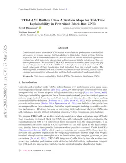 TTE-CAM: Built-in Class Activation Maps for Test-Time Explainability in Pretrained Black-Box CNNs