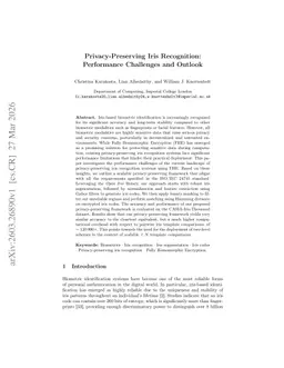 Privacy-Preserving Iris Recognition: Performance Challenges and Outlook