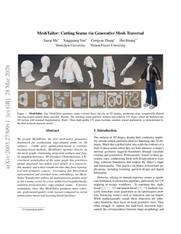 MeshTailor: Cutting Seams via Generative Mesh Traversal