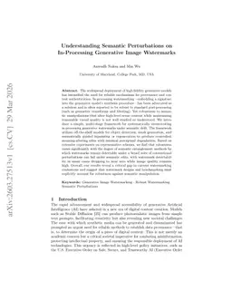 Understanding Semantic Perturbations on In-Processing Generative Image Watermarks