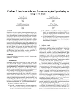 ProText: A benchmark dataset for measuring (mis)gendering in long-form texts