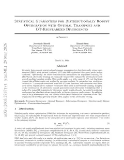 Statistical Guarantees for Distributionally Robust Optimization with Optimal Transport and OT-Regularized Divergences