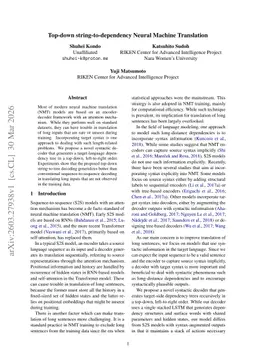 Top-down string-to-dependency Neural Machine Translation