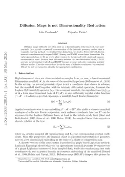 Diffusion Maps is not Dimensionality Reduction