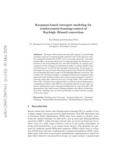 Koopman-based surrogate modeling for reinforcement-learning-control of Rayleigh-Benard convection