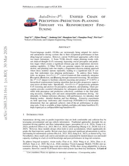 $AutoDrive\text{-}P^3$: Unified Chain of Perception-Prediction-Planning Thought via Reinforcement Fine-Tuning
