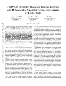 Q-DIVER: Integrated Quantum Transfer Learning and Differentiable Quantum Architecture Search with EEG Data