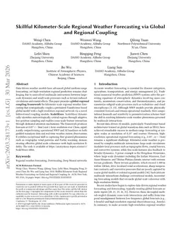 Skillful Kilometer-Scale Regional Weather Forecasting via Global and Regional Coupling