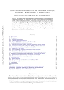 LDDMM stochastic interpolants: an application to domain uncertainty quantification in hemodynamics