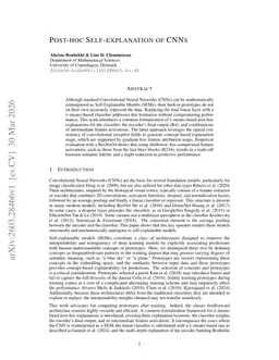 Post-hoc Self-explanation of CNNs