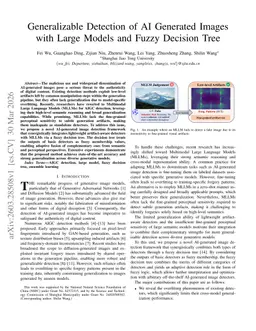 Generalizable Detection of AI Generated Images with Large Models and Fuzzy Decision Tree