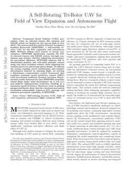 A Self-Rotating Tri-Rotor UAV for Field of View Expansion and Autonomous Flight