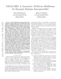 SAGAI-MID: A Generative AI-Driven Middleware for Dynamic Runtime Interoperability
