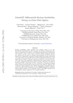 GaloisSAT: Differentiable Boolean Satisfiability Solving via Finite Field Algebra
