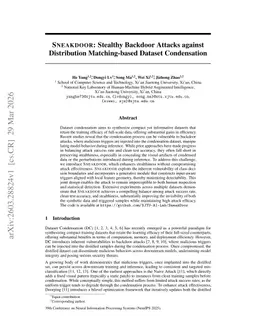 SNEAKDOOR: Stealthy Backdoor Attacks against Distribution Matching-based Dataset Condensation