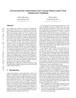 AI-Generated Prior Authorization Letters: Strong Clinical Content, Weak Administrative Scaffolding