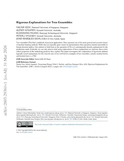 Rigorous Explanations for Tree Ensembles