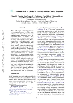 CounselReflect: A Toolkit for Auditing Mental-Health Dialogues