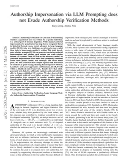 Authorship Impersonation via LLM Prompting does not Evade Authorship Verification Methods