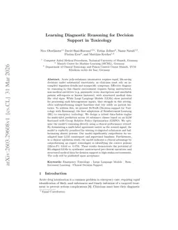 Learning Diagnostic Reasoning for Decision Support in Toxicology